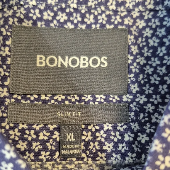 Bonobos Blue and White Casual Button Down Shirt - Picture 2 of 14